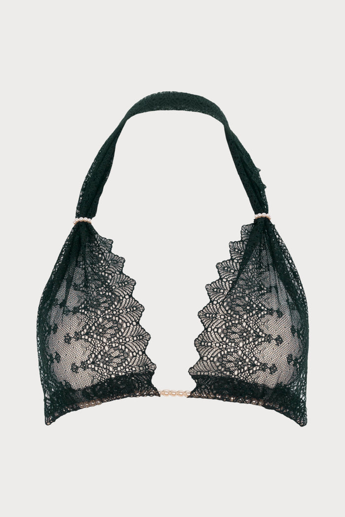 Bracli Geneva Black Lace Bra with Pearls