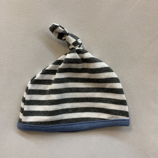 Hat: Striped with Top Knot