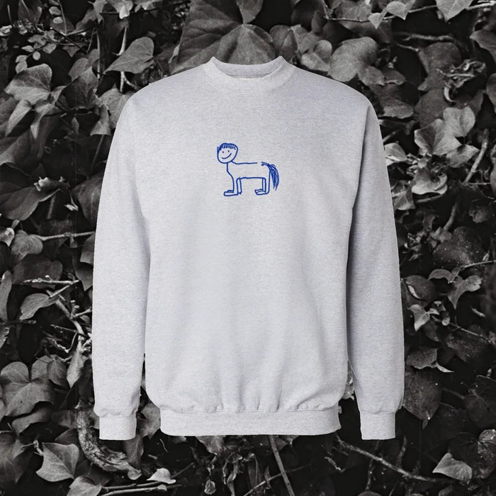 Horse With Bowl Cut Sweatshirt - Bingo Merch