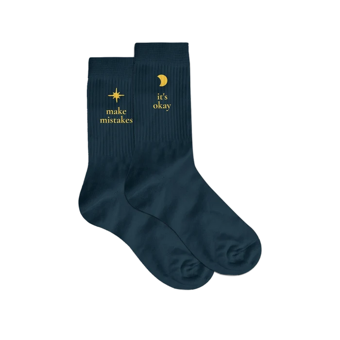 It's Ok, Make Mistakes Socks - Bingo Merch