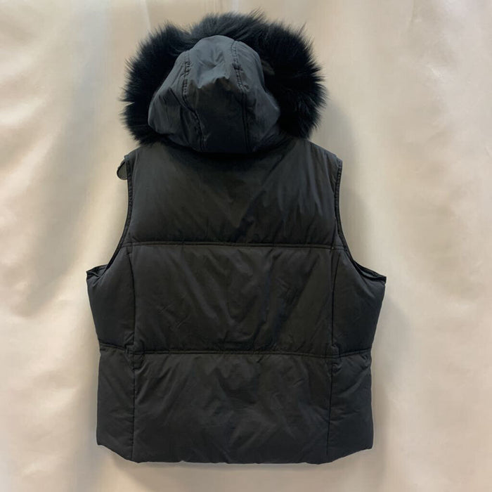 Jacket: Vest Faux Fur Hood