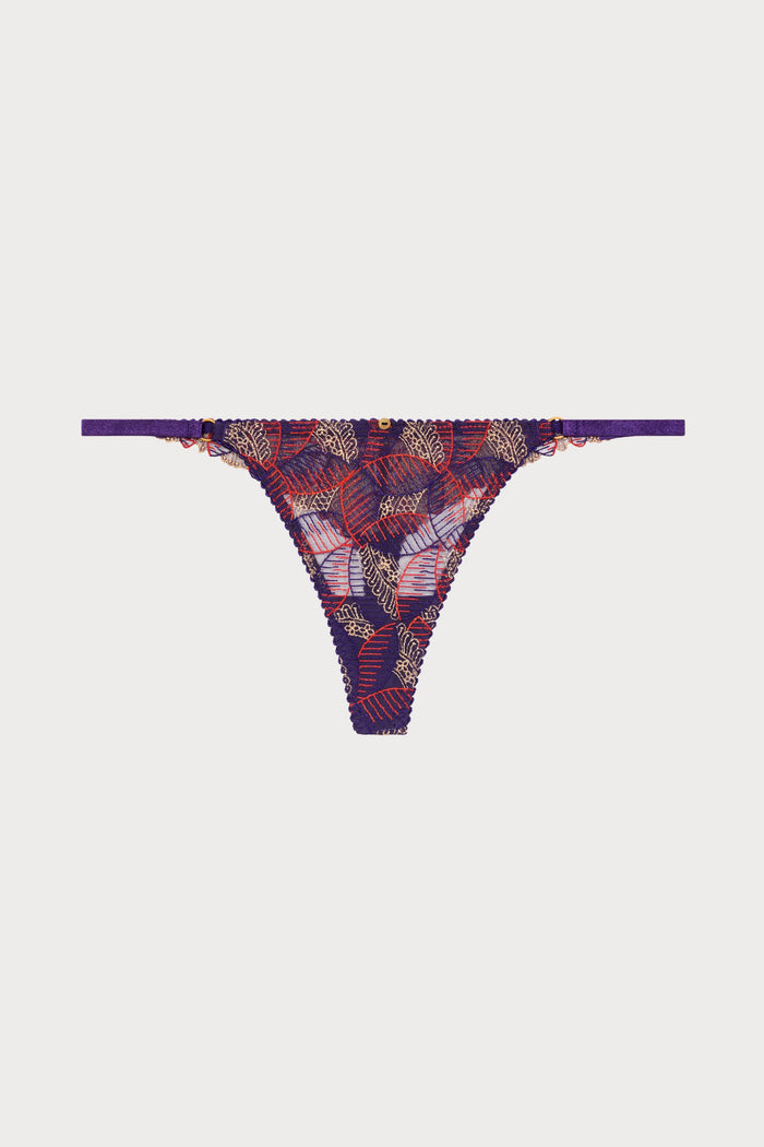 Life Celebration Embroidered Thong, Size M (UK 12)
