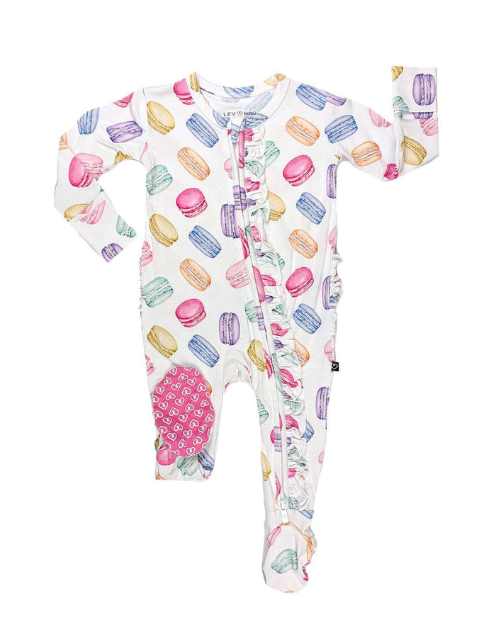 Madeleine Ruffled Zippered Footie