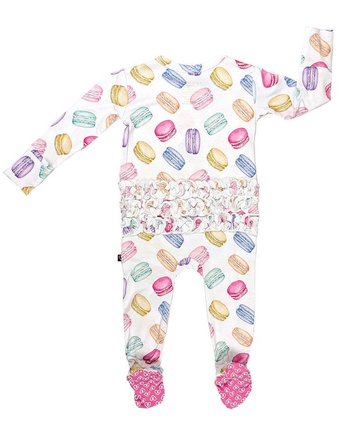 Madeleine Ruffled Zippered Footie