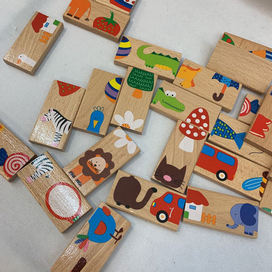 Matching Domino Tiles Animal - 28 Pc