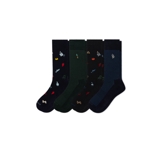 Men's Dress Calf Sock 4-Pack