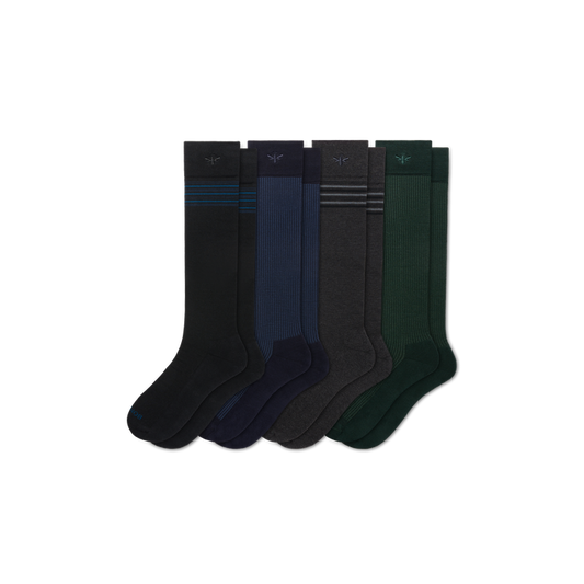 Men's Dress Over the Calf Sock 4-Pack