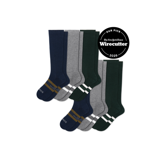 Men's Everyday Compression Knee High Sock 6-Pack (15-20mmHg)