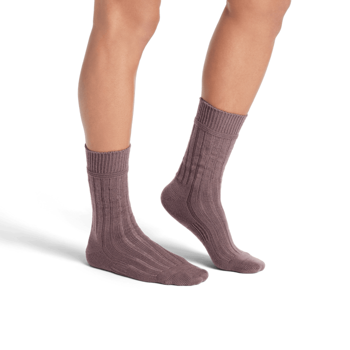 Men's Merino Cashmere Blend Rib Calf Socks