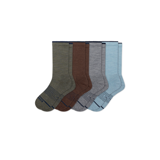 Men's Merino Wool Blend Calf Sock 4-Pack