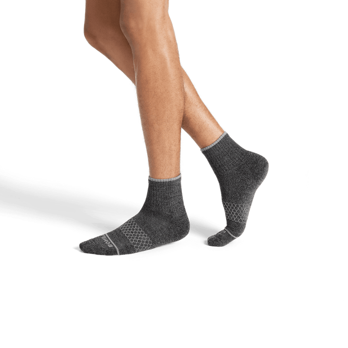 Men's Merino Wool Blend Quarter Socks