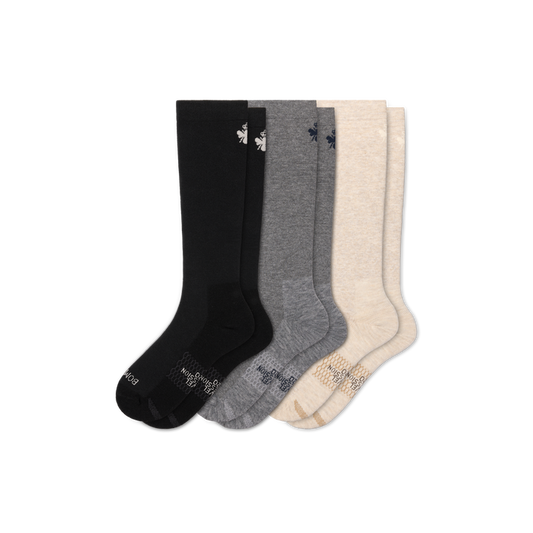 Men's Travel Compression Knee High Sock 3-Pack (15–20mmHg)