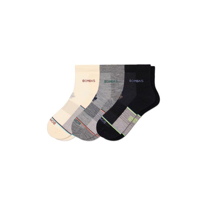 Men's UltraLite Sport Merino Wool Blend Quarter Sock 3-Pack