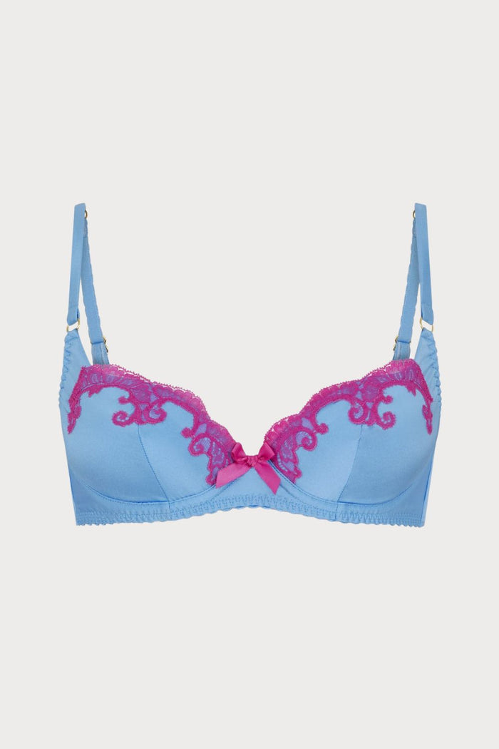 Agent Provocateur Molly Plunge Underwired Bra Blue/Pink