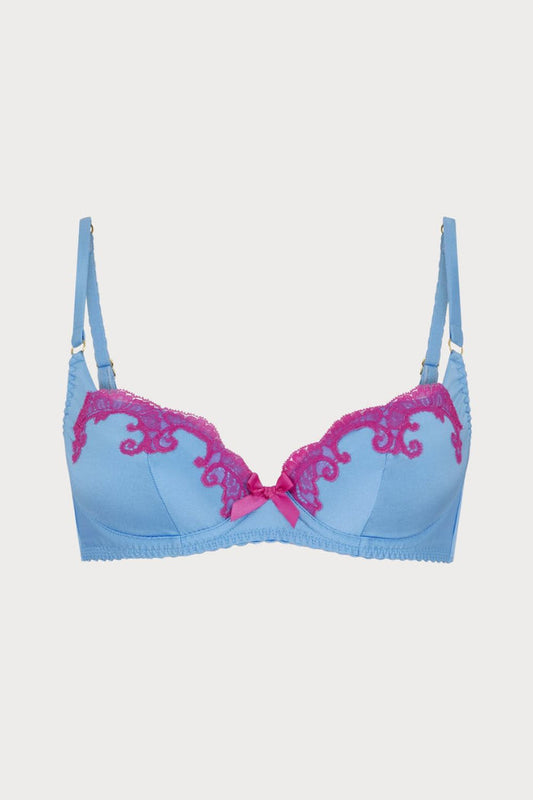 Agent Provocateur Molly Plunge Underwired Bra Blue/Pink