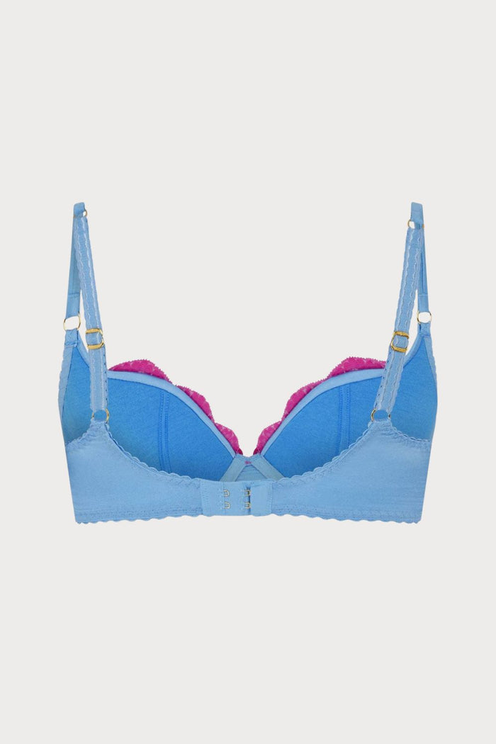 Agent Provocateur Molly Plunge Underwired Bra Blue/Pink