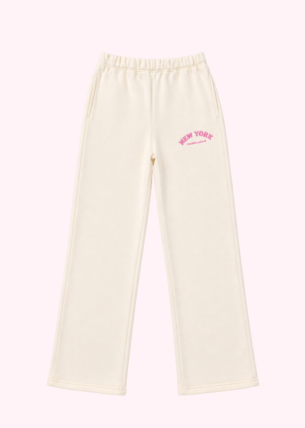 New York Cream Gingham Sweatpants