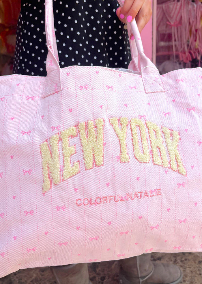 New York Pink Bow Tote