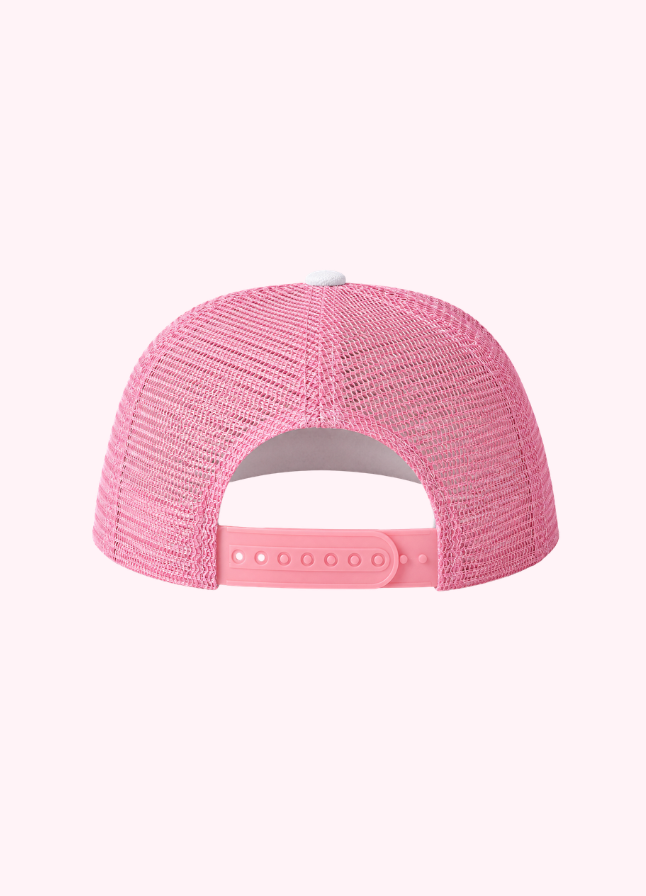 New York Pink Terry Trucker Hat