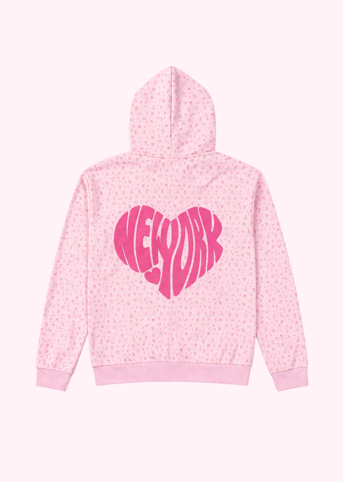 New York Puff Floral Hoodie