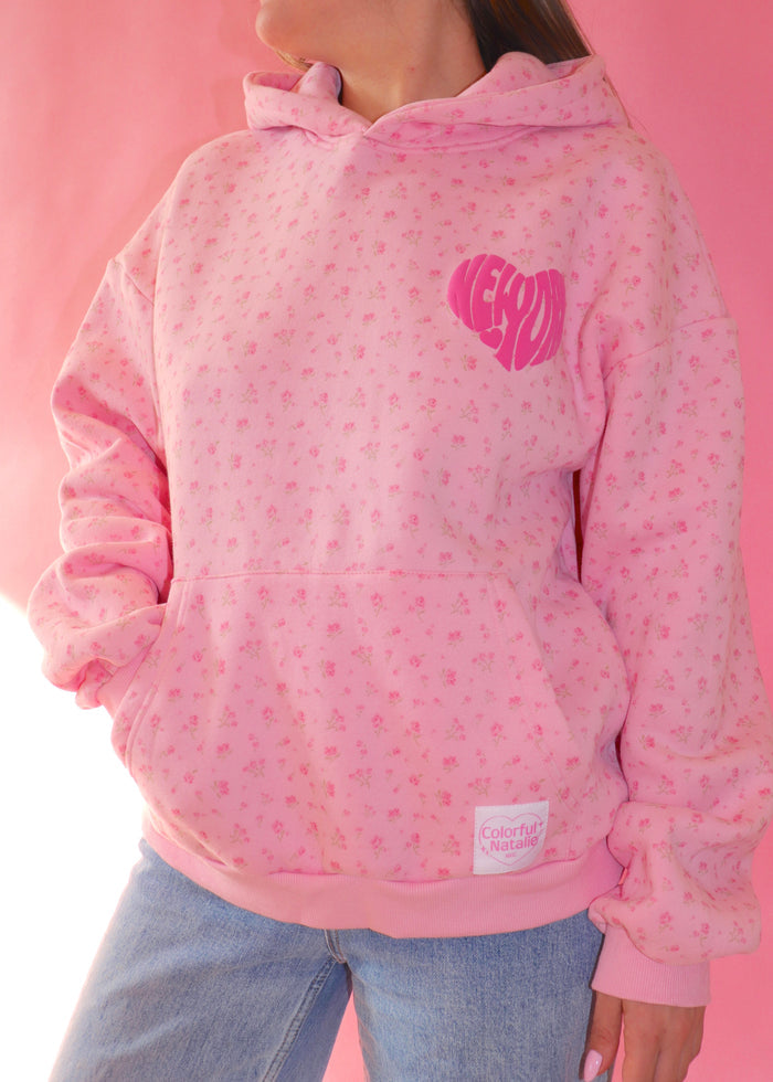 New York Puff Floral Hoodie