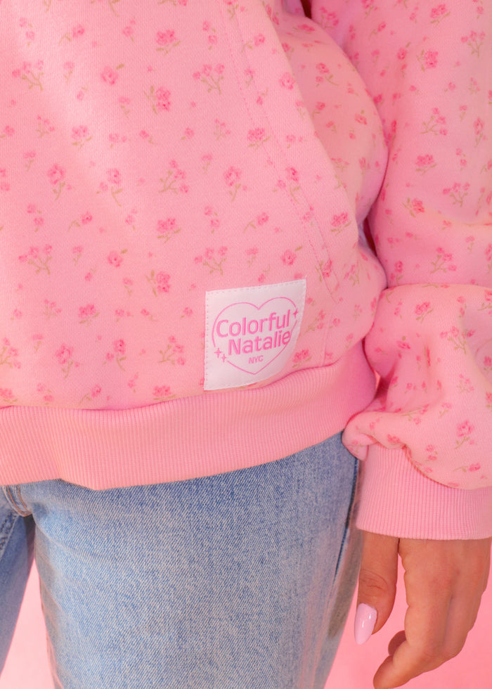 New York Puff Floral Hoodie