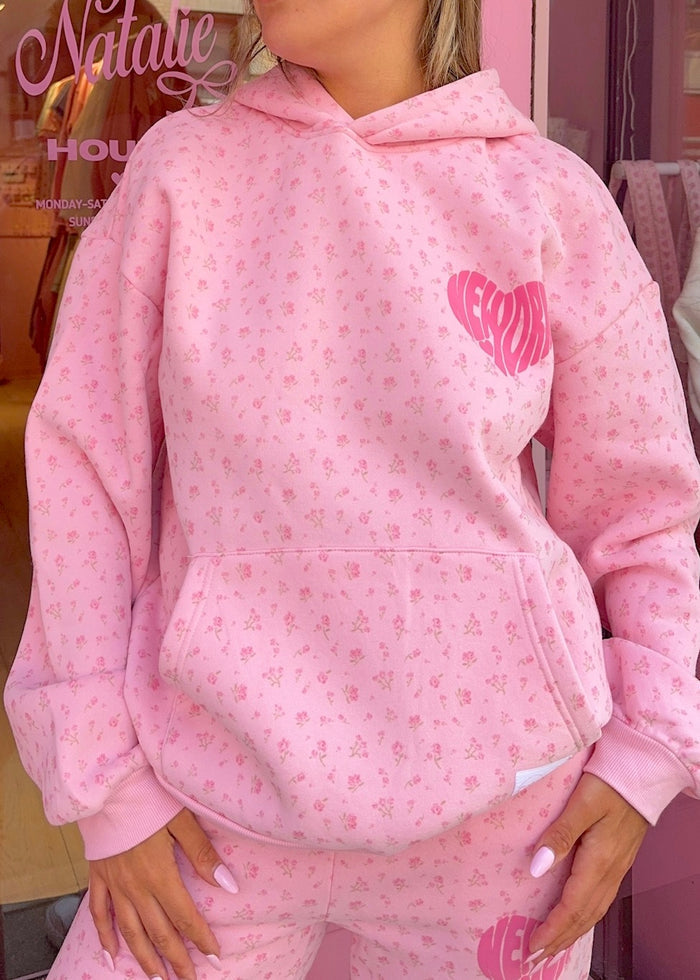 New York Puff Floral Hoodie