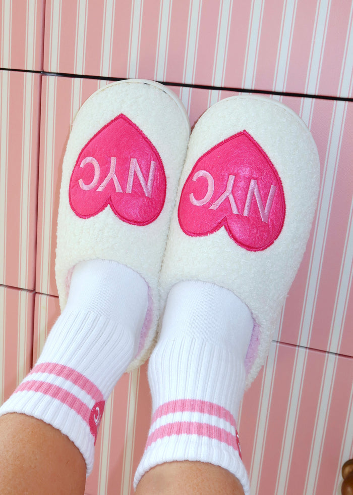 NYC Hot Pink Slippers