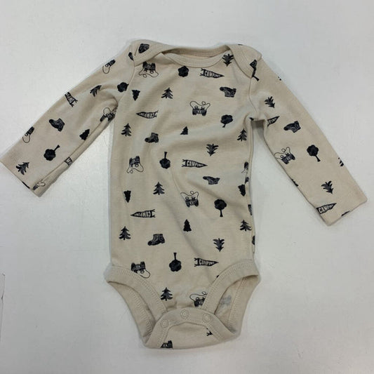 Onesie Long Sleeve Camping Print