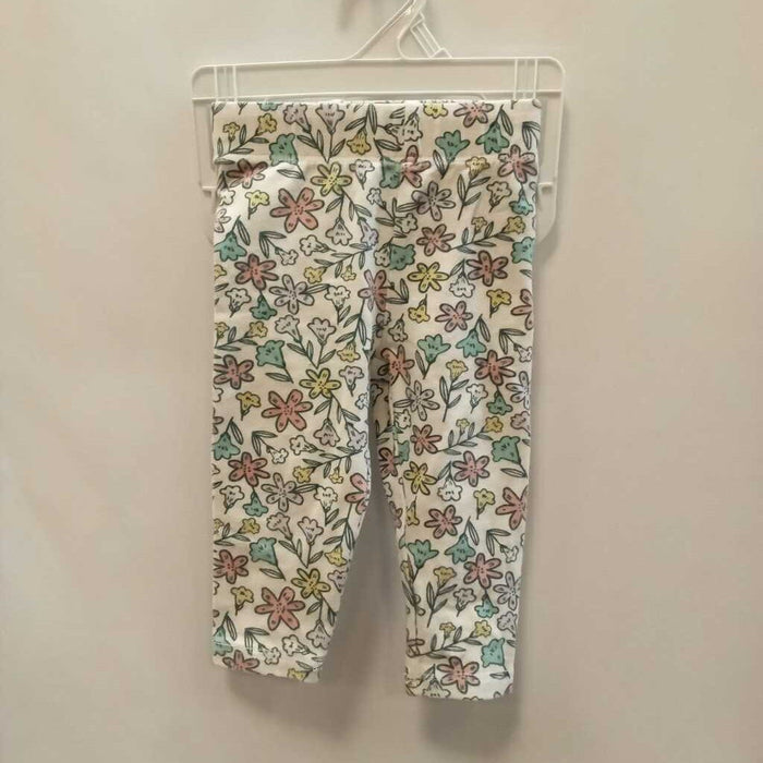 pants: floral design elastic waist