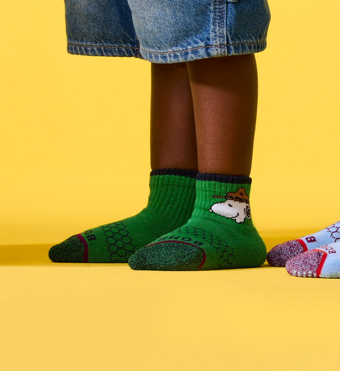 Peanuts x Bombas: Junior Gripper Calf Sock 4-Pack Gift Box
