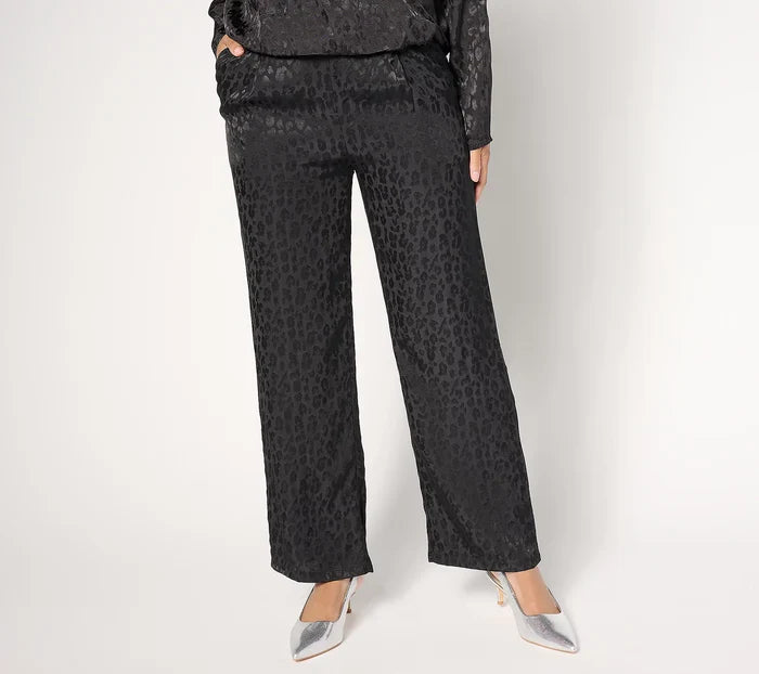 Petite Drapey Jacquard Ankle Pant