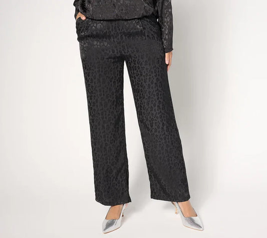 Petite Drapey Jacquard Ankle Pant