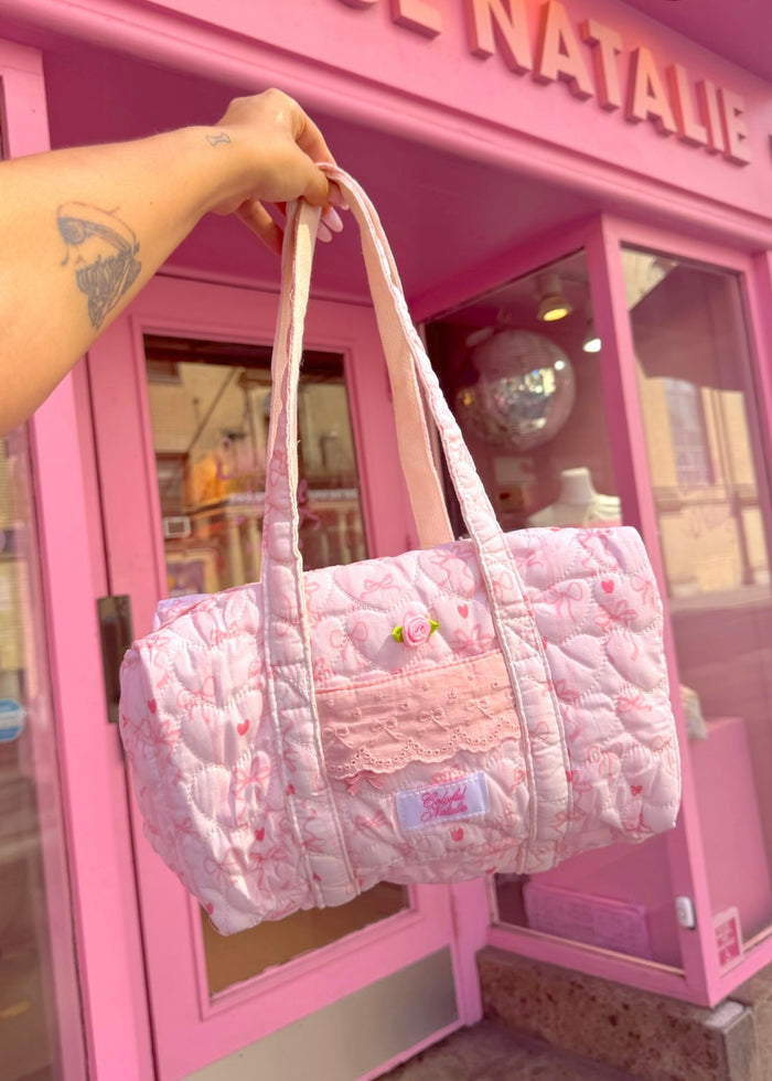 Pink Lace and Bows Pilates Bag