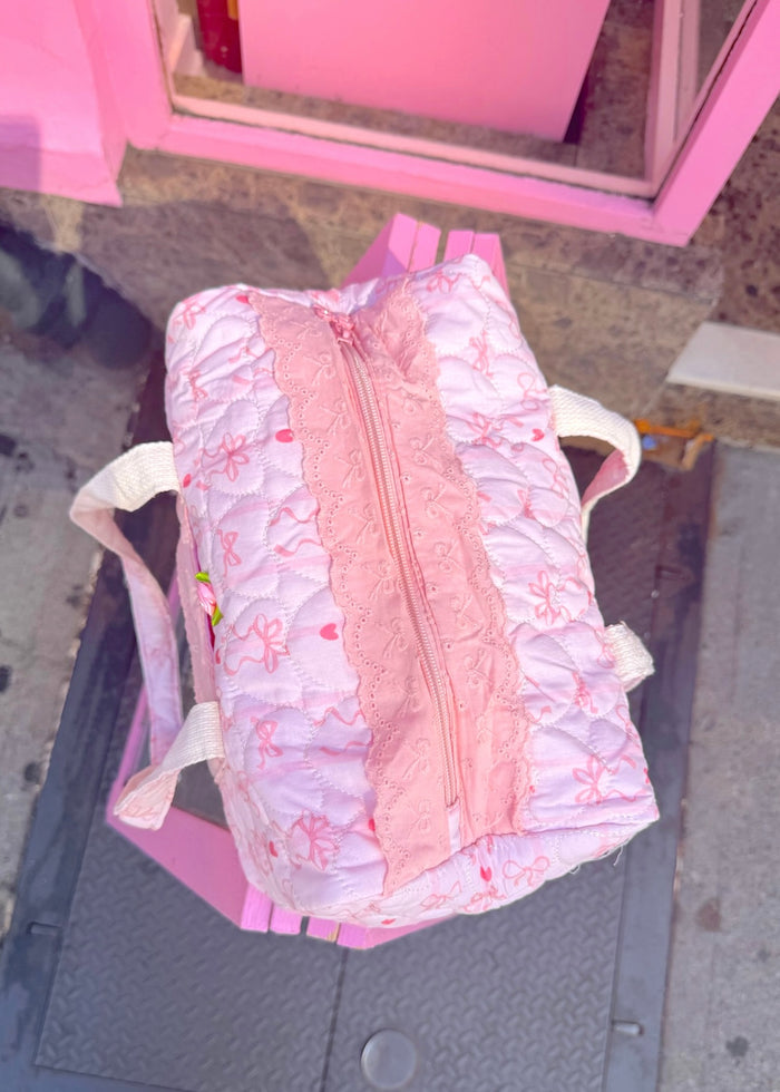 Pink Lace and Bows Pilates Bag