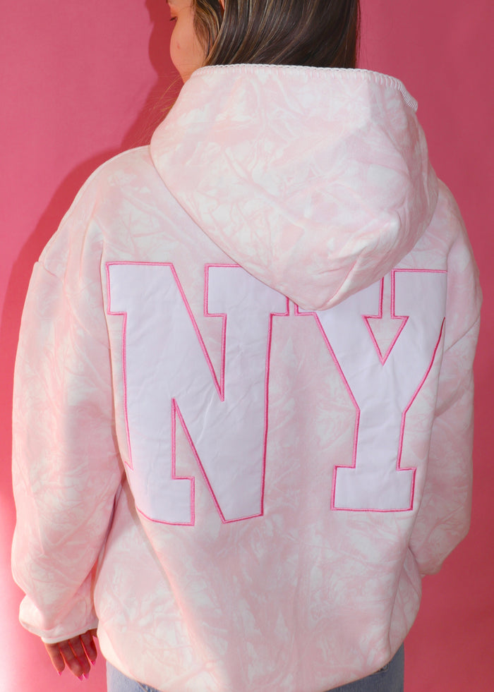 Pink NY Camo Hoodie