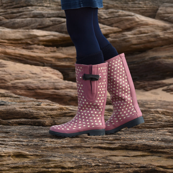 Pink wellies for nature walks size 4