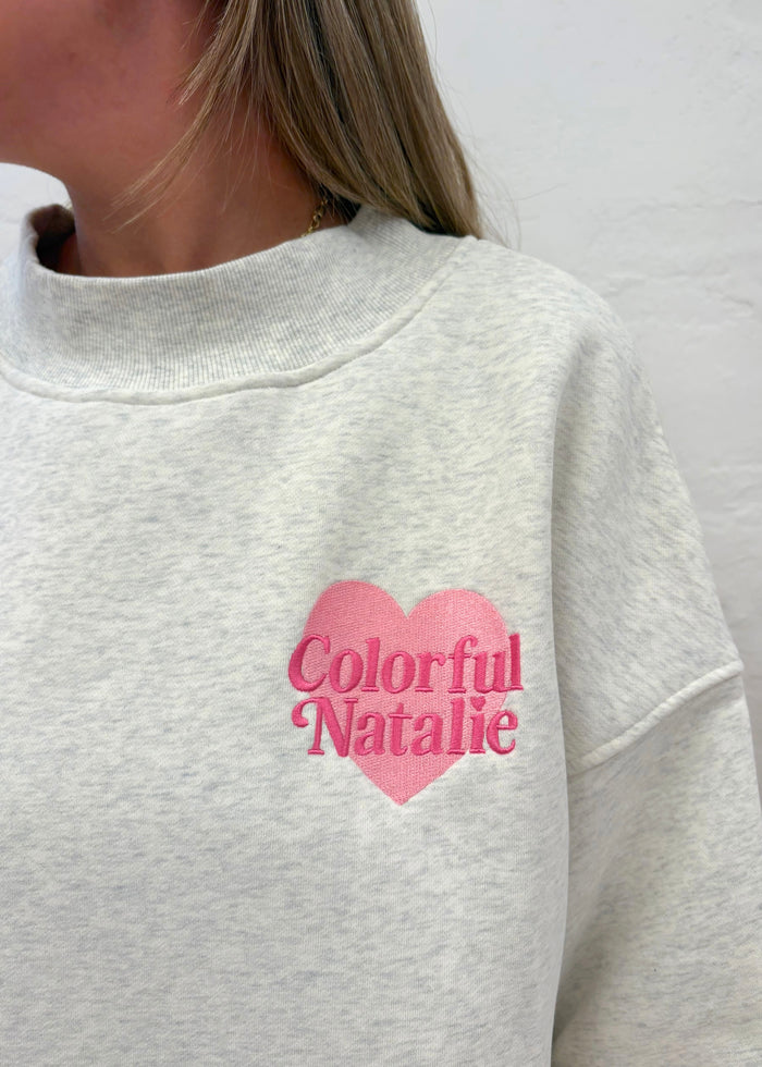 Preorder: NY Themed Grey Heart Mockneck
