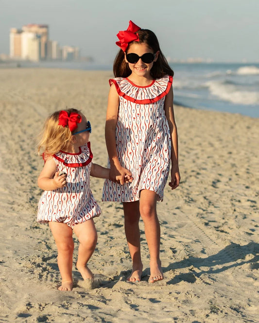 Red White Blue Floral Josie Dress