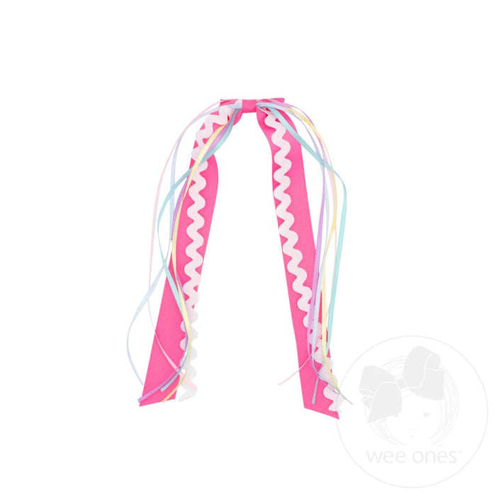 Ric-Rac with Grosgrain and Satin Streamers on a Hair Clip