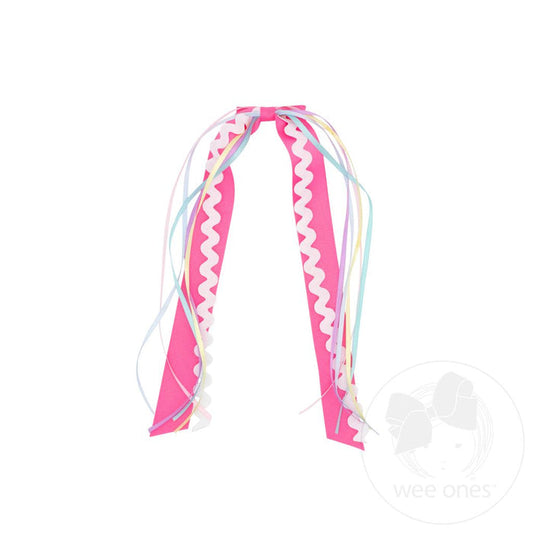 Ric-Rac with Grosgrain and Satin Streamers on a Hair Clip