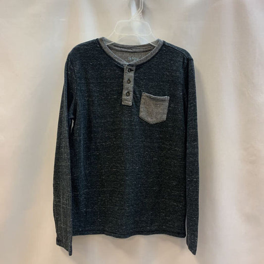 Shirt: Heathered Stripe Pocket Long Sleeve