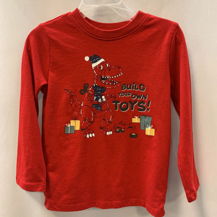 Shirt: Long Sleeve Dino T Rex Christmas