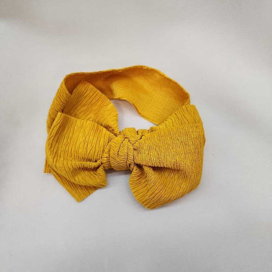 Solid Gold Baby Headband with Bow