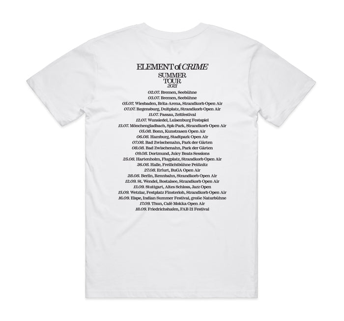 Sommer Tour 2021 T-Shirt weiß - Bingo Merch