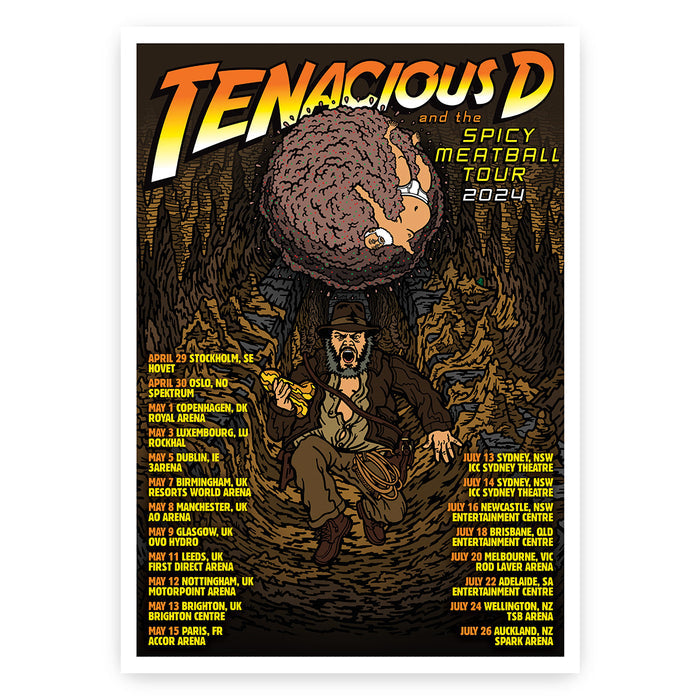 Spicy Meatball Tour Poster 2024 - Bingo Merch