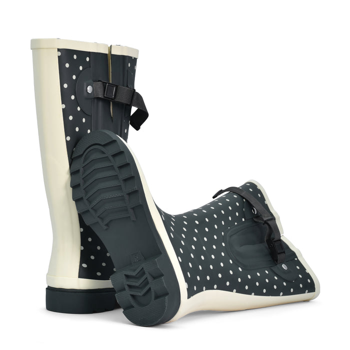 Dotty grey wellies