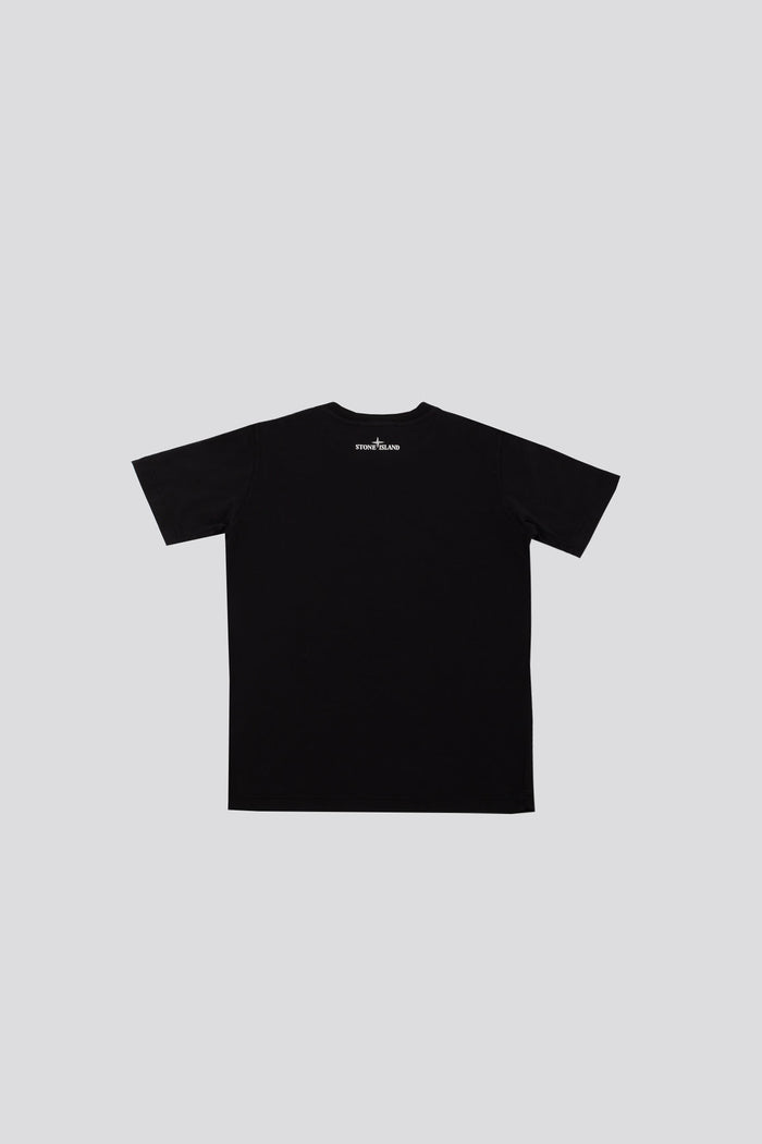 Stone Island T-shirt Logo Grande Camouflage Nero Bambino