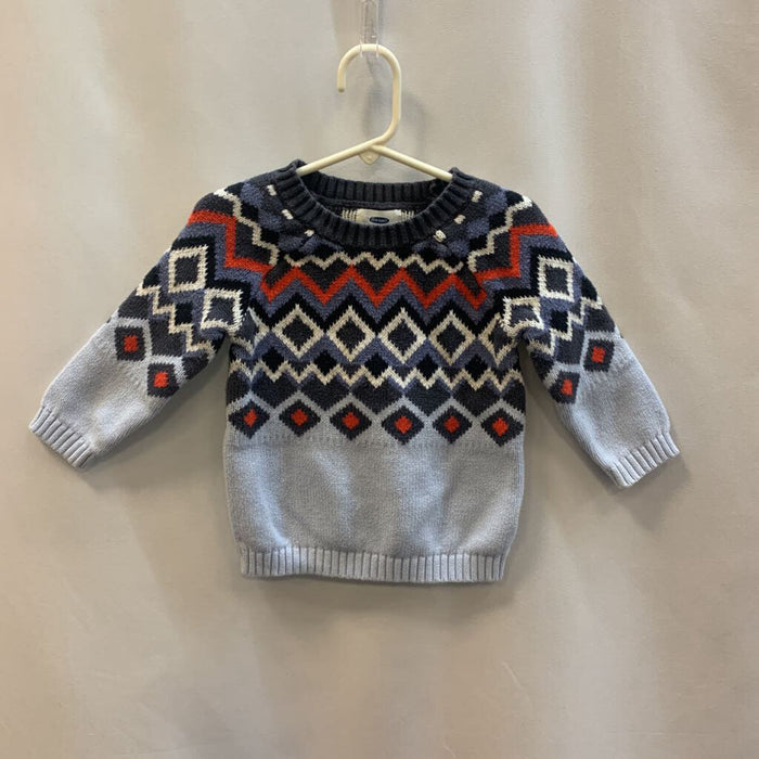 Sweater Pullover Crewneck Knit Pattern Gradient