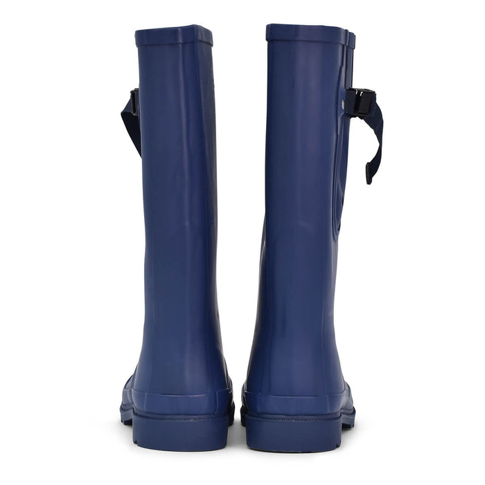 Tall Blue Wide-Calf Wellies (Rain Boots) – Expandable Fit up to 50 cm